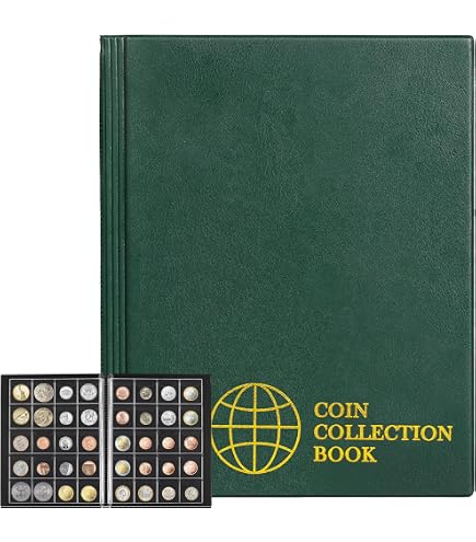 thumbnail image 2 of Coin Album For Collectors,340 Pockets Coin Collection Book Holder Display Storage Case,Collecting Sleeves Organizer Supplies For... 2 of 13