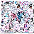 BIGZORO Pack 50 PCS Miscarriage Awareness Stickers Decorative Ribbon Car Bumper Water Bottles Laptop Bike Skateboard Vinyl Decals Waterproof Accessories for Inspirational Label
