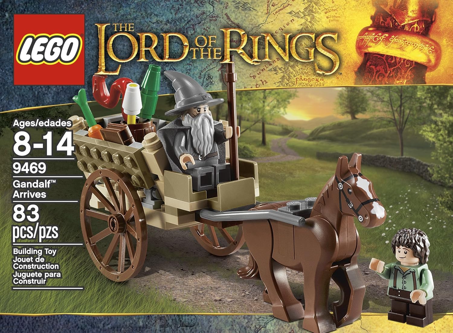 LEGO The Lord of the Rings Hobbit Gandalf Arrives (9469), Grey, Small