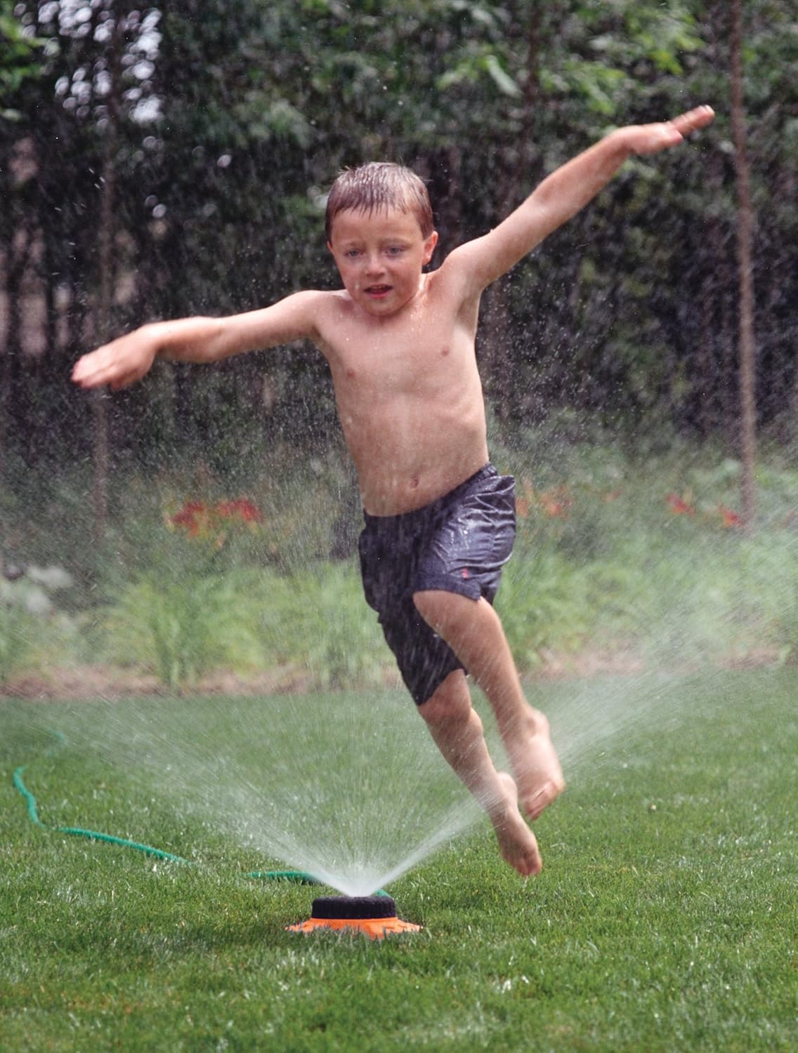 Dramm Metal Base, Green 15024 ColorStorm 9-Pattern Turret Sprinkler with Heavy-Duty Meta : Lawn And Garden Sprinklers : Garden & Outdoor