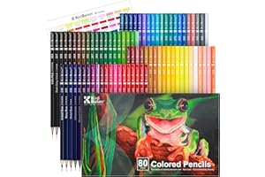 Kird Barken 80 Colored Pencils – Professional Color Pencils for Adult Coloring Books,Coloring Pencils with Oil-Based Cores,Soft Core, Art Supplies Gift for Beginners & Adults