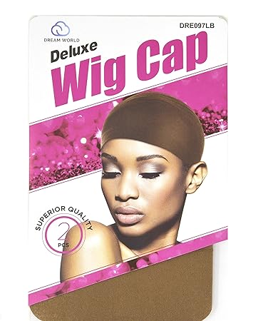brown wig cap