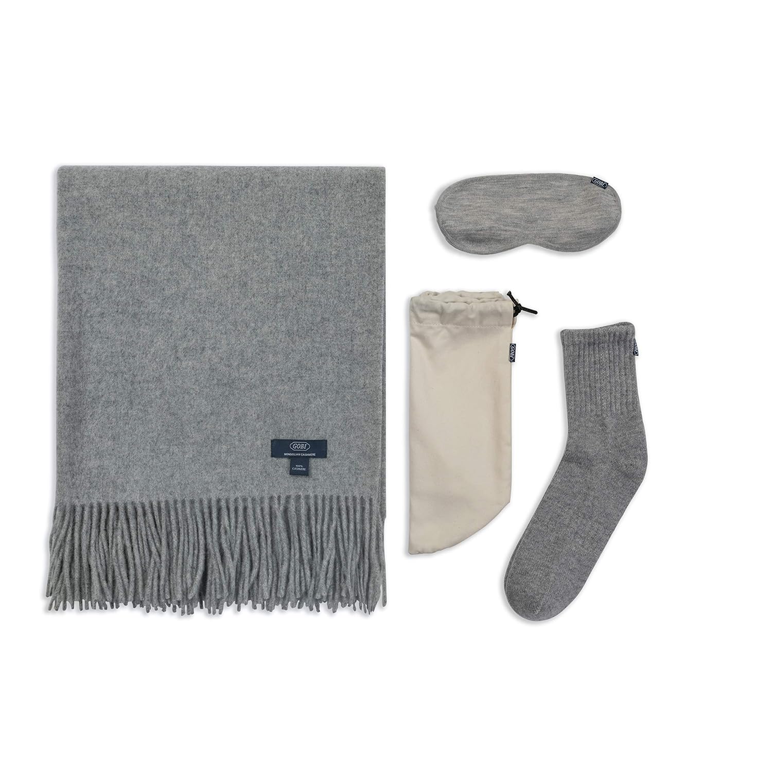 GOBI CASHMERE Unisex Breathable & Comfortable Travel Set 100 Cashmere