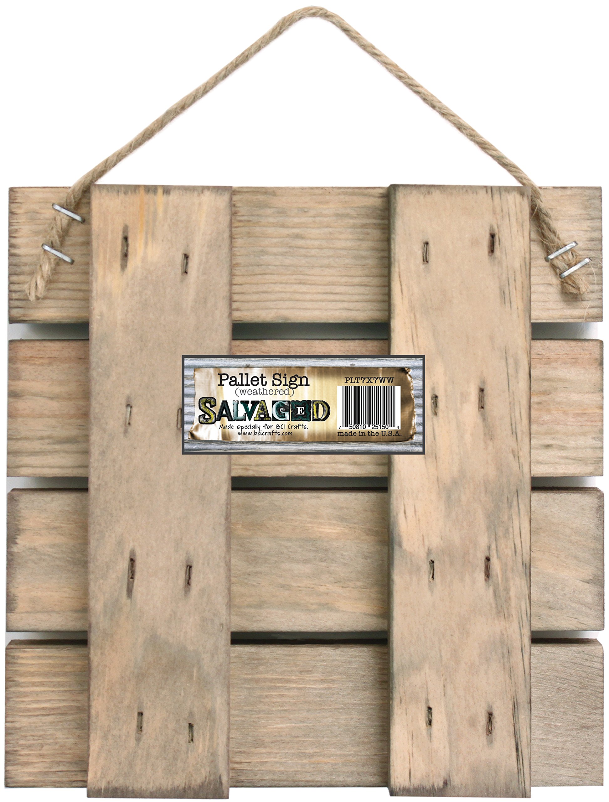 BCI Crafts Blank Pallet Sign, Multicoloured, 8.38 x 17.78 x 2.54 cm