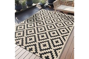 OLANLY Outdoor Rug Waterproof Reversible 5x8 ft, Durable Plastic Straw Patio Camping Carpet, Large Foldable RV Mat for Backya