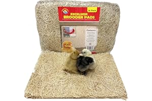 Cackle Hatchery Excelsior Brooder Pads for Chicks (25 Pack) - 9"x12" Aspen Excelsior Pads for Lining Chick Brooder and Laying Hen Nesting Boxes