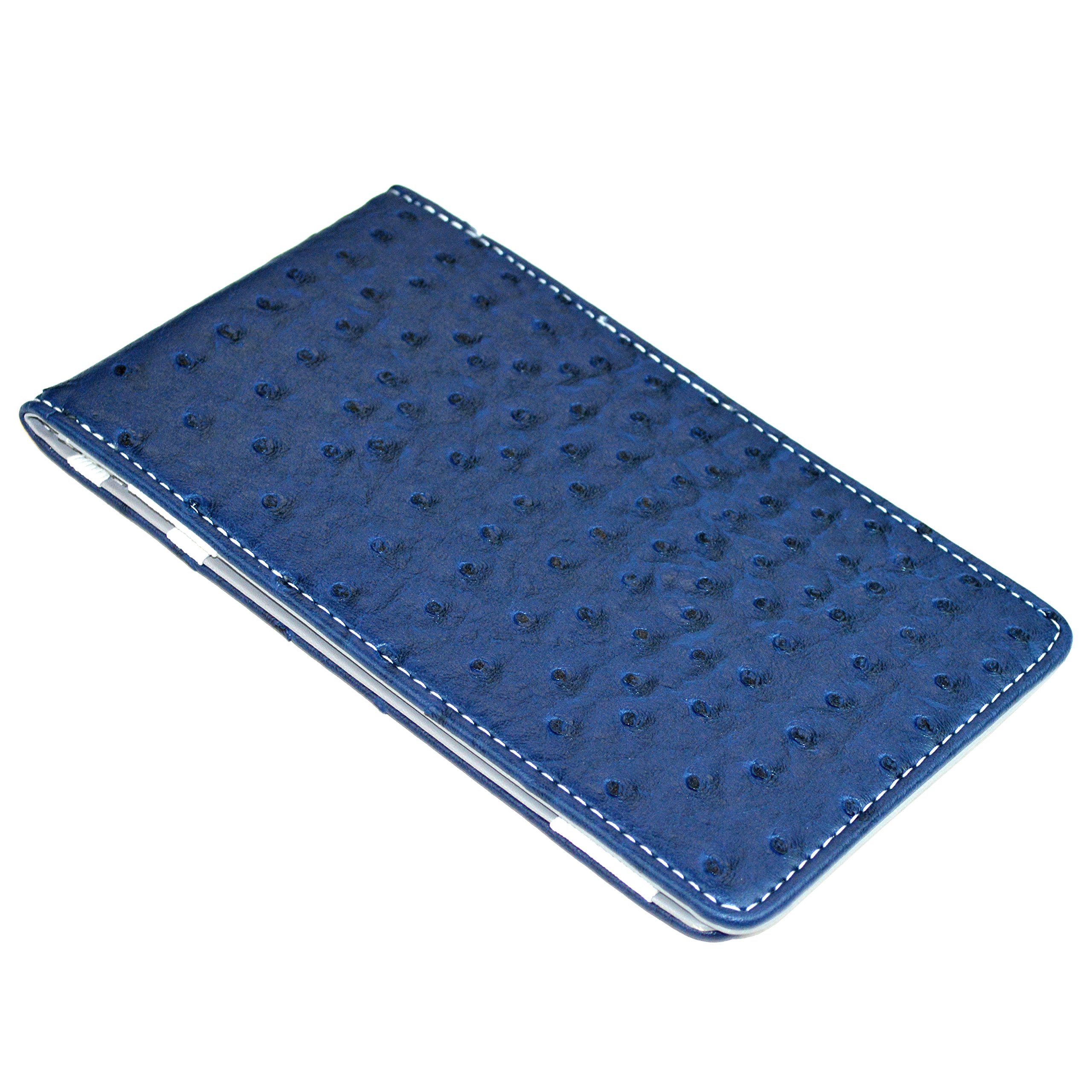 On Par Premium Golf Scorecard Holder - Ostrich, Navy/Grey