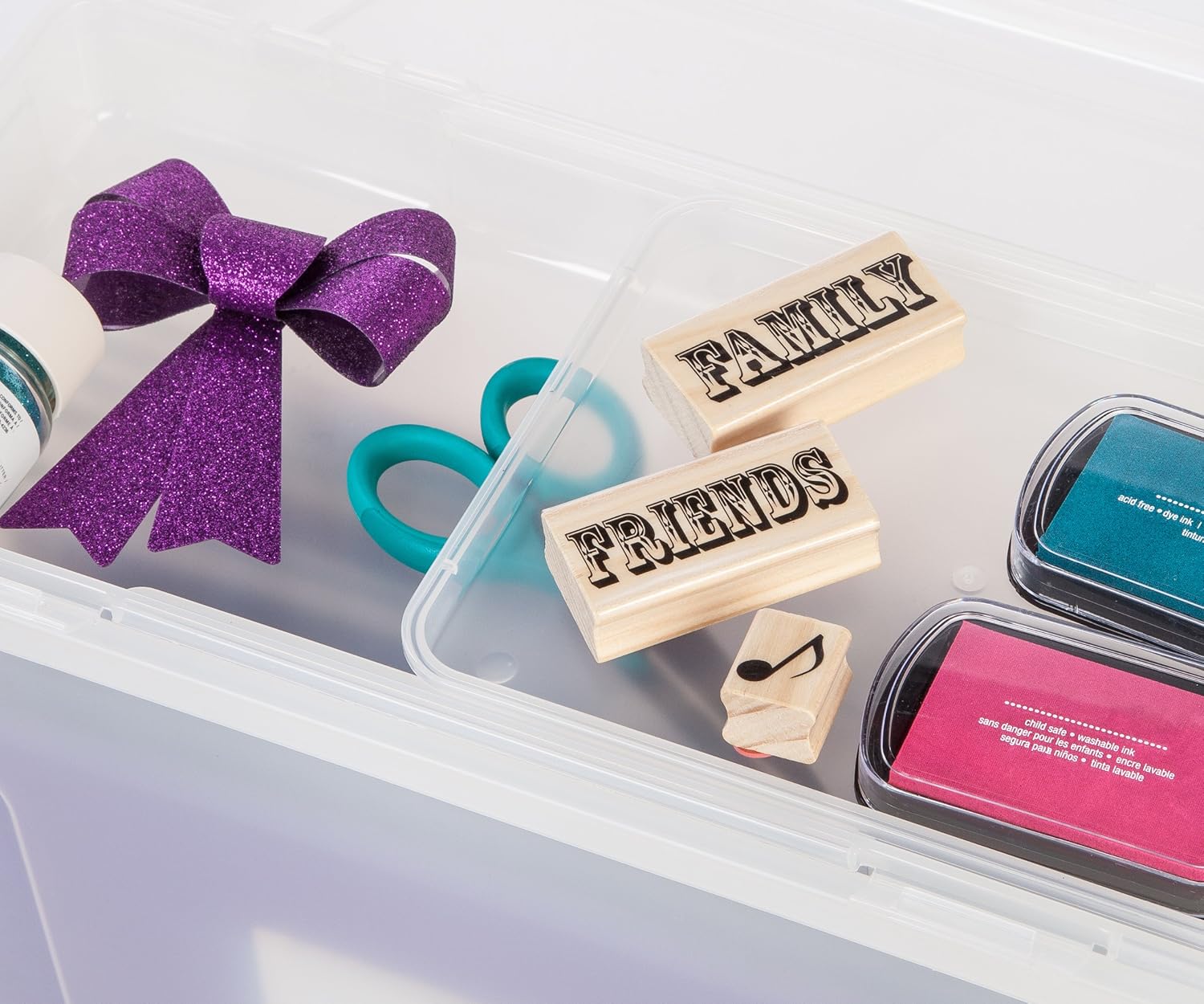 Portable IRIS Scrapbook Clear Box, File Storage