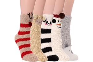 ProEtrade Fuzzy Socks for Women Teen Girls Fluffy Christmas Cozy Slipper Cabin Soft Winter Warm Fleece Socks