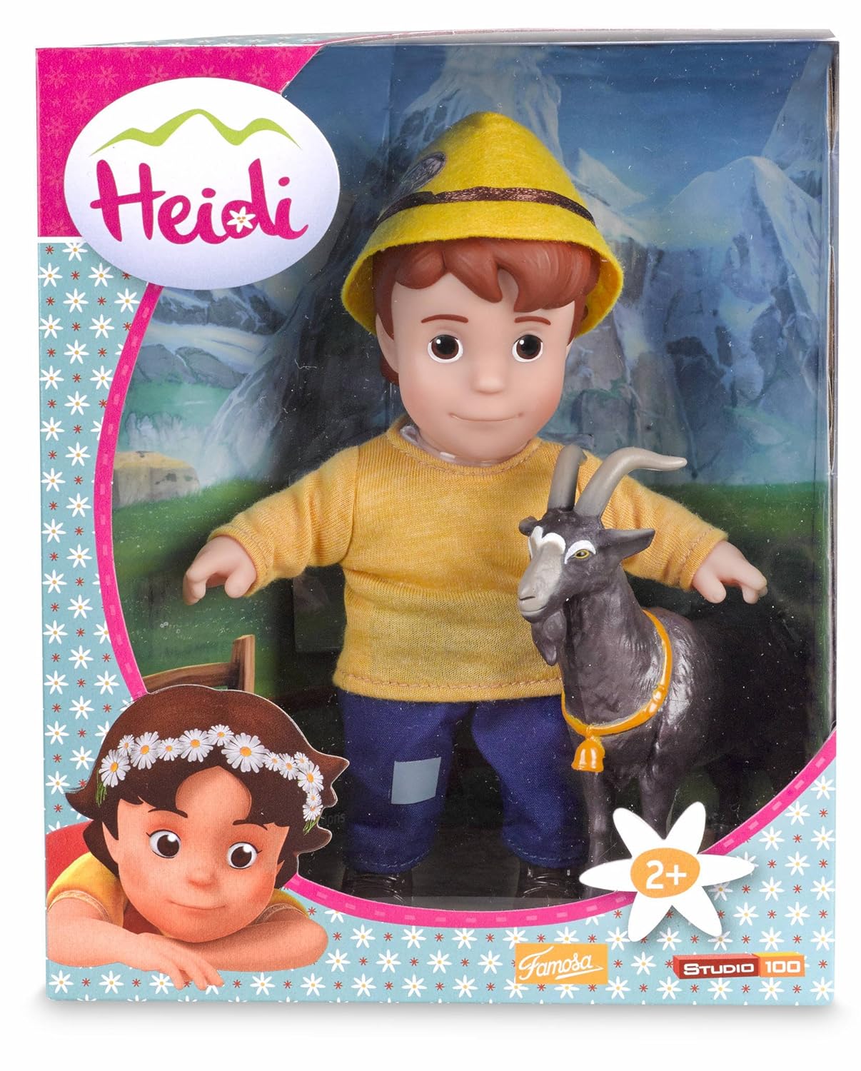 2 Tubos 6 Figuras Heidi Pedro Clara Copo Y Niebla 6cm Famosa