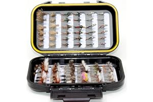 Outdoor Planet 24/48/66/72 Premium Hand Tied Fly Fishing Flies Assortment | Fly Boxes Included | Dry, Wet, Nymphs, Streamers, Wooly Buggers, Terrestrials | Trout, Bass Lure Set, Kit, Gift