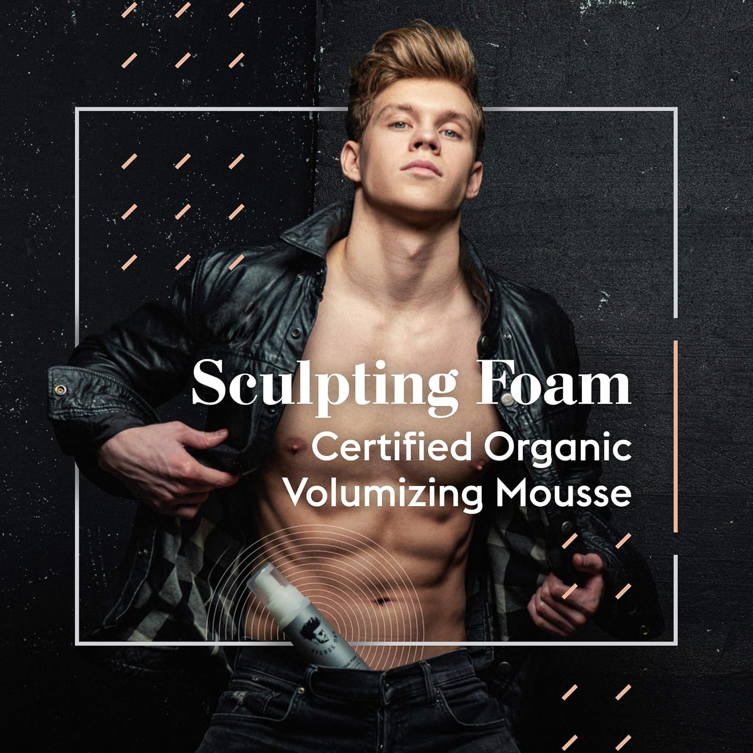 Sculpting Foam For Men (7oz) by Avenue Man Hair Products - Strong Hold Volumizing Mousse with Certified Organic Extracts - Paraben-Free Hair Styling Foam Mousse - Made in the USA : Beauty
