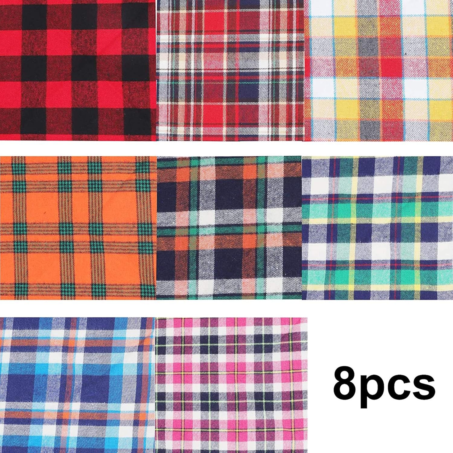 VIPITH 8 Pack Triangle Dog Bandana, Reversible Plaid Painting Bibs Scarf, Washable and Adjustable Kerchief Set for Dogs Cats Pets… : Pet Supplies