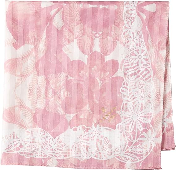 Amazon ランバンオンブルー レディース プリント ハンカチ a ピンク 日本 58cmx58cm Free サイズ ハンカチ バンダナ 通販