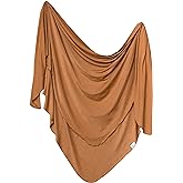 Copper Pearl Baby Swaddle Blanket - Premium Knit Baby Blanket, Large Soft Stretchy Receiving Blankets for Baby Boy and Girl, Swaddles for Newborn, Infant, and Toddler (Camel)