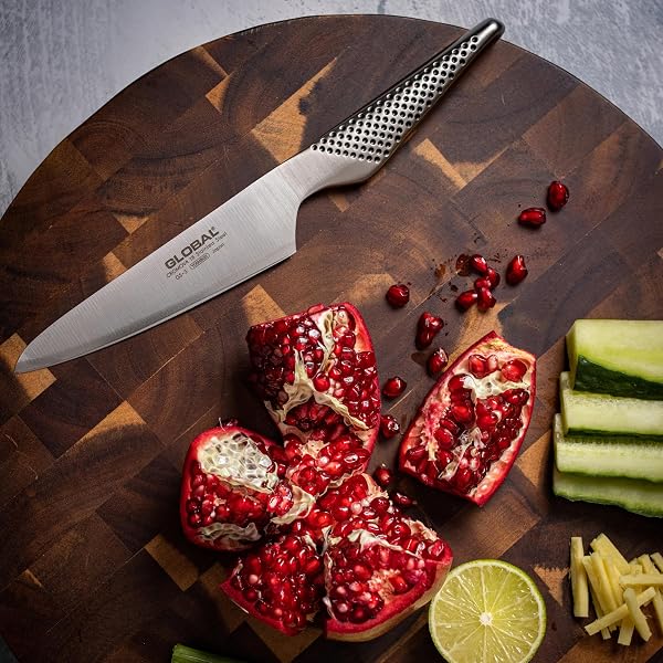 GLOBAL 5 INCH CHEF’S UTILITY KNIFE – LIGHTWEIGHT JAPANESE STAINLESS STEEL, RAZOR-SHARP EDGE, MADE IN JAPAN, GS-3