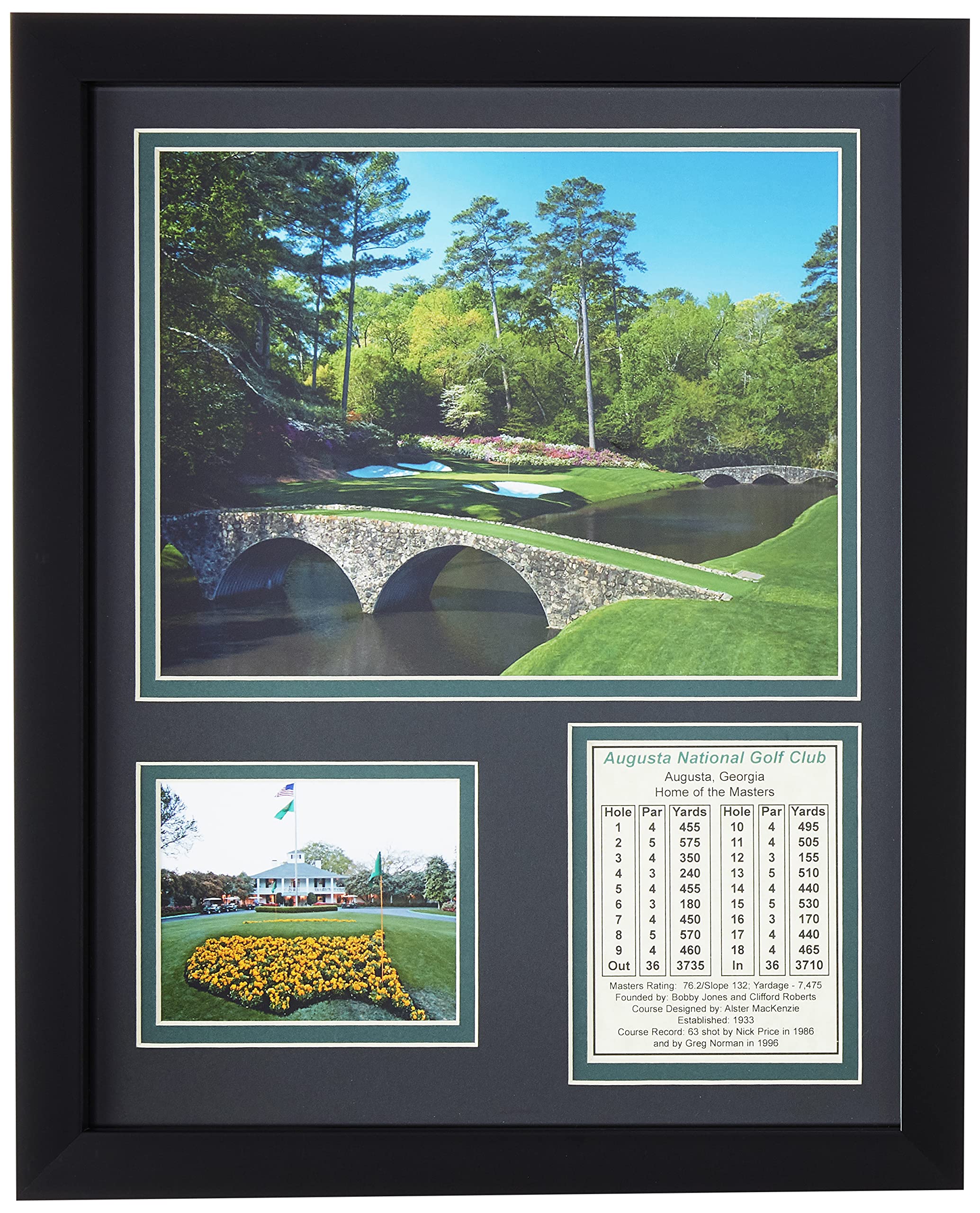 Legends Never Die, Inc. Augusta National Golf Course | 12th Hole | 12" x 15" Framed Photo Collage