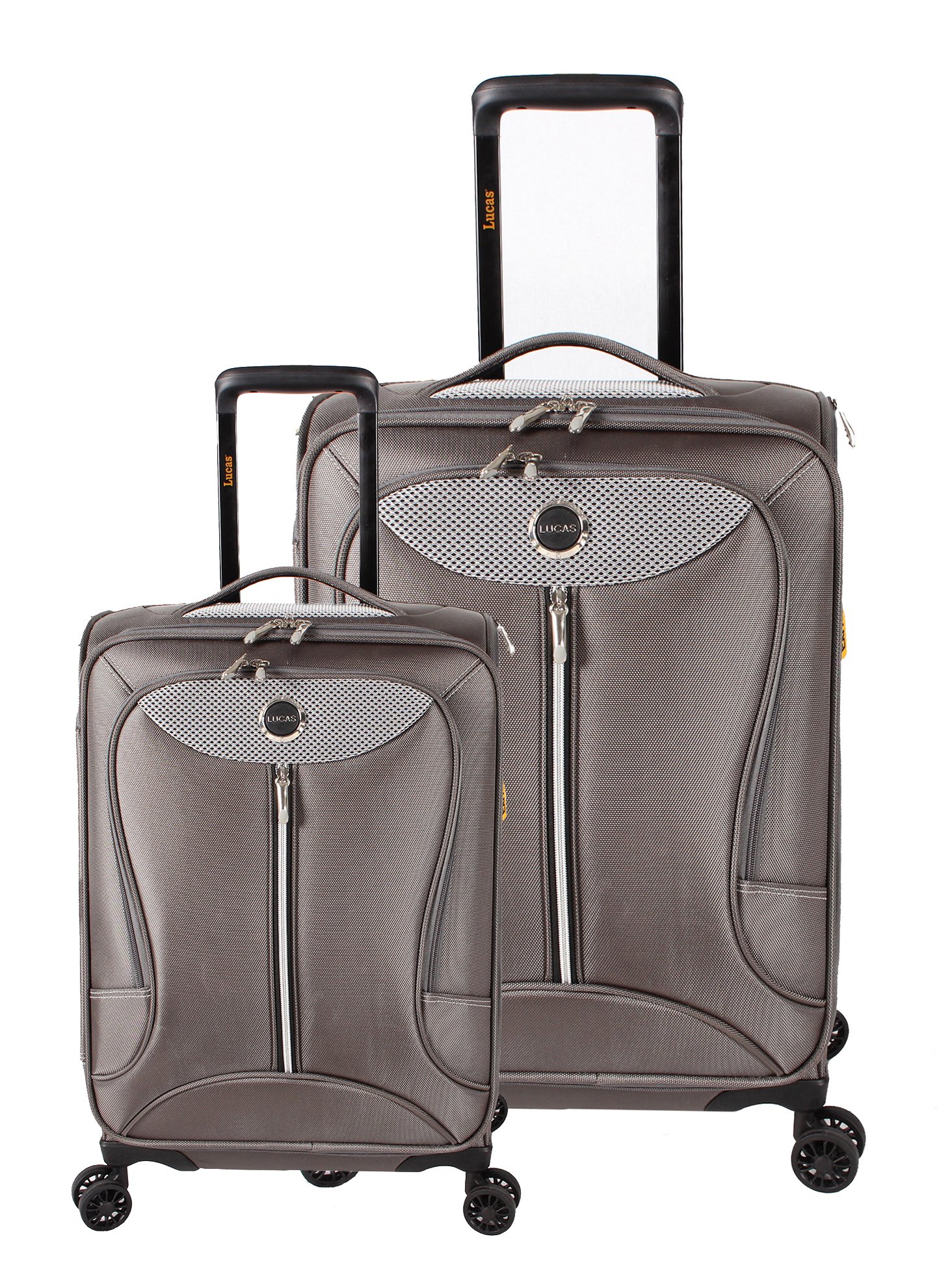 Lucas Luggage Adrenaline 2 Piece Softside Expandable Spinner Suitcase