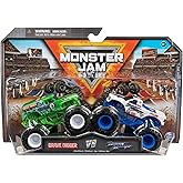 Monster Jam, Salvager Vs. Razin Kane Metal Monster Trucks Official 1:64 Scale Toys for Kids Ages 3 Years Old