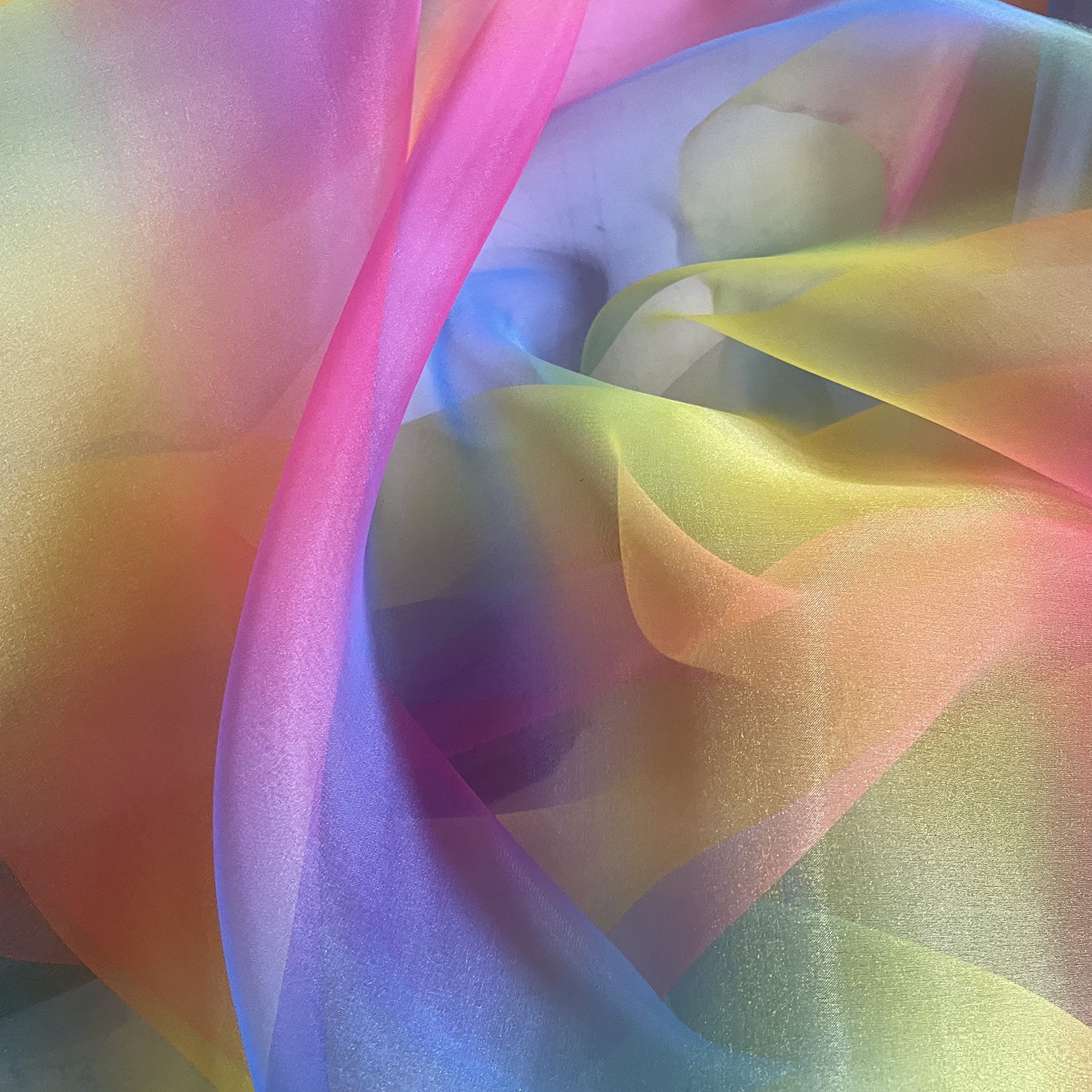 Megachest 145cm Wide Fancy Design Organza(Rainbow-Like, 5 Meters)