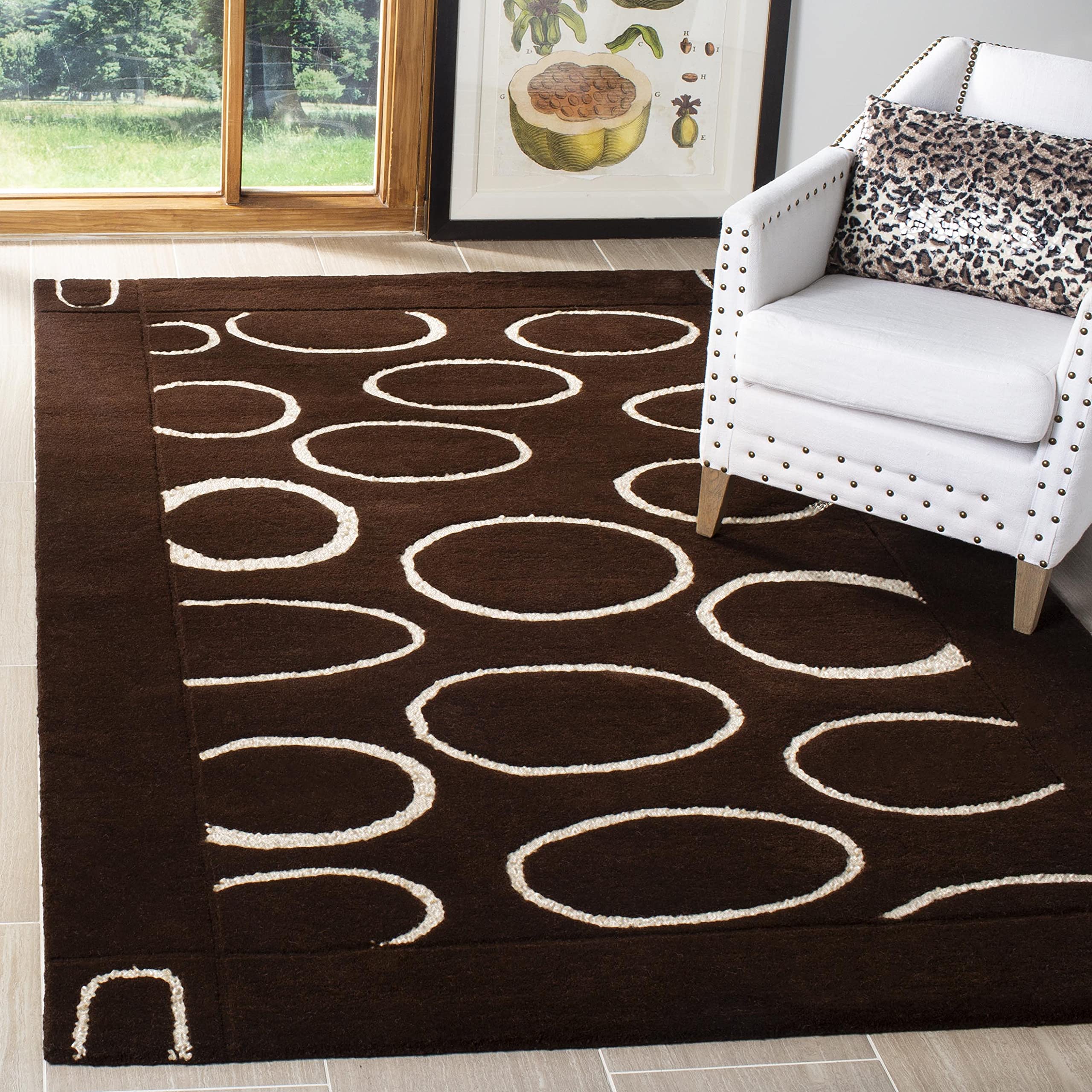 SAFAVIEH Soho Collection 3'6" x 5'6" Brown / Ivory