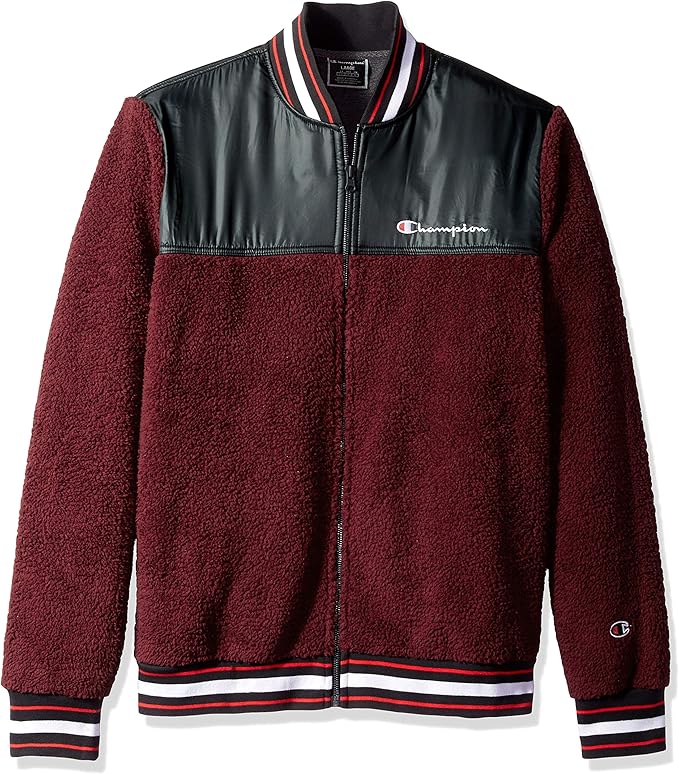 champion uo exclusive baseball sherpa jacket