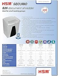 HSM SECURIO B26 1/4” Strip-Cut paper