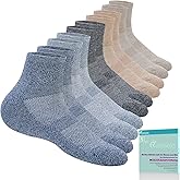 Revosoxs Diabetic Socks for Women Men,5 Pairs Non Binding Diabetic Ankle Wide Stretchy Loose Seamless Socks 7-9 9 11
