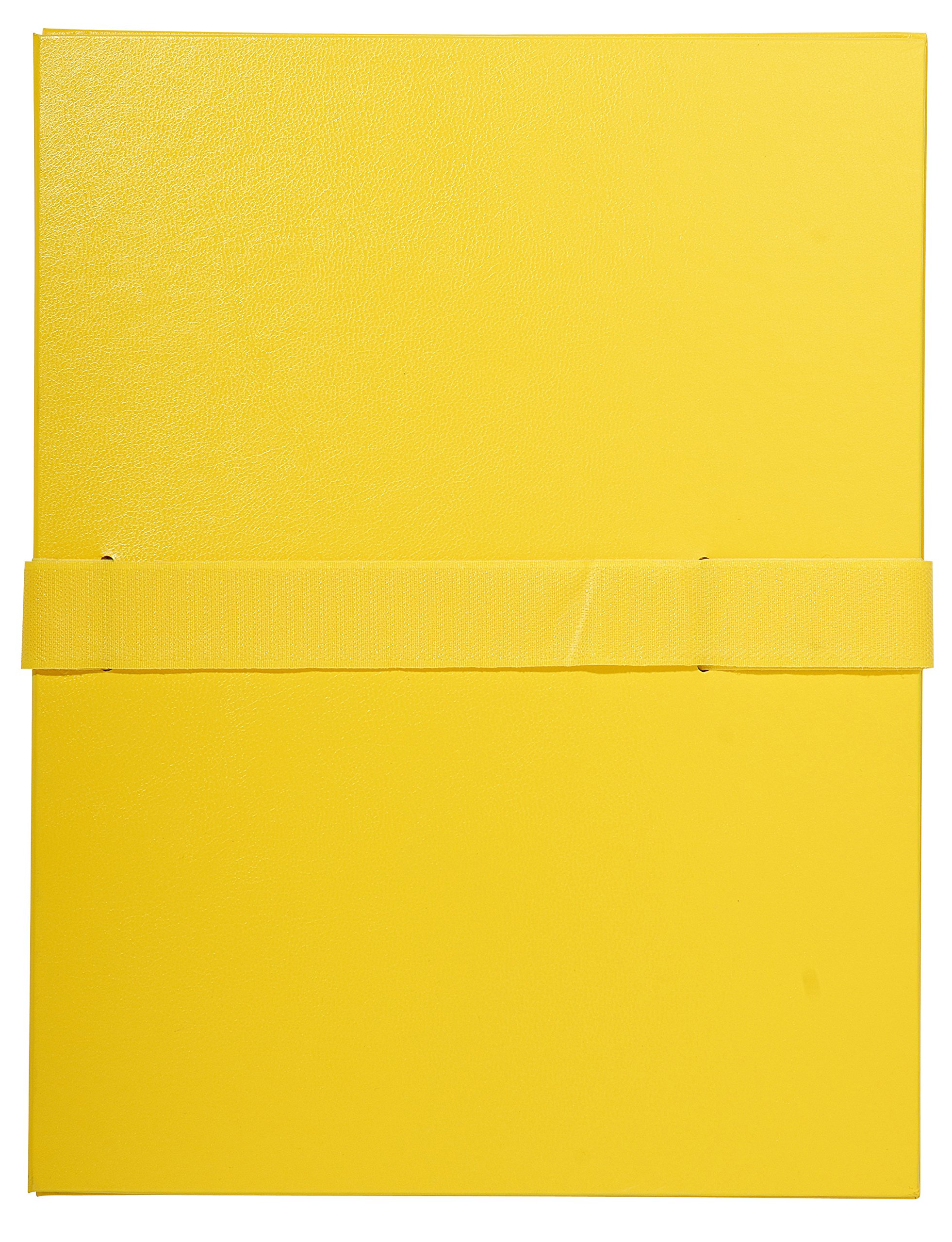 Exacompta - Ref 2649E - Balacron Expandable Folder - 240 x 320mm in Size, Suitable for Holding A4 Documents, Wrap-Around Strap, Holds Up To 1500 Sheets - Yellow