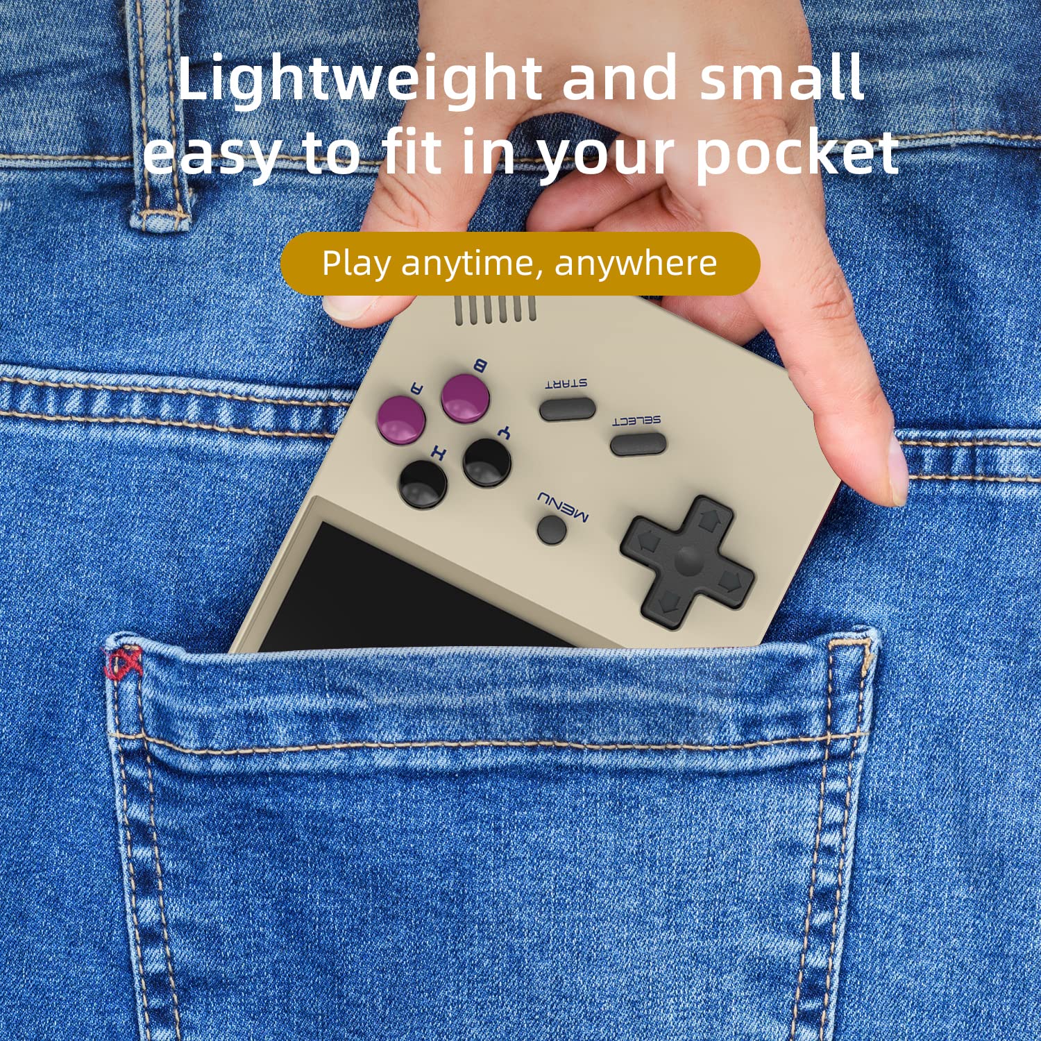 RG35XX Handheld Game Console Support Linux, HDMI and TV Output 3.5 Inch IPS Screen 64G TF Card 6800 Classic Games 2600mAh Battery(Gray+Bag)