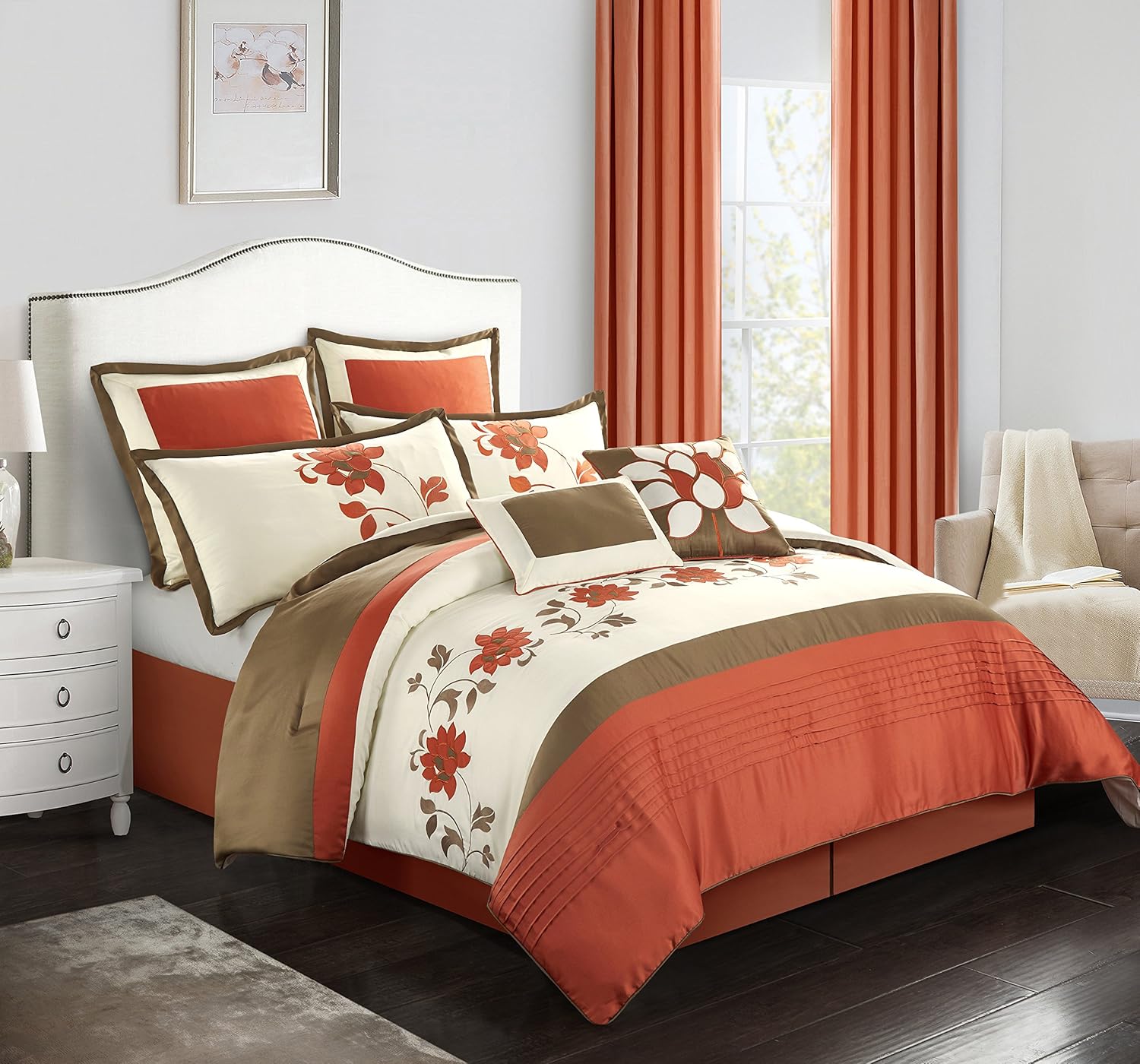 Stratford Park Honey Comforter, King, Terracotta Home