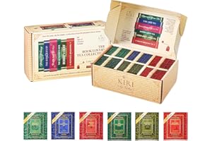 Book Lovers Tea Collection by Kiri & Sons, 90 Count Literary Tea Bags Gift Box | Book Club Library Gifts for Women Readers Writers Librarians | Bookish Tea Set, Bookworm Lovers & Reading Enthusiasts