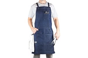 Hudson Durable Goods - Professional Grade Chef Apron for Kitchen, BBQ & Grill