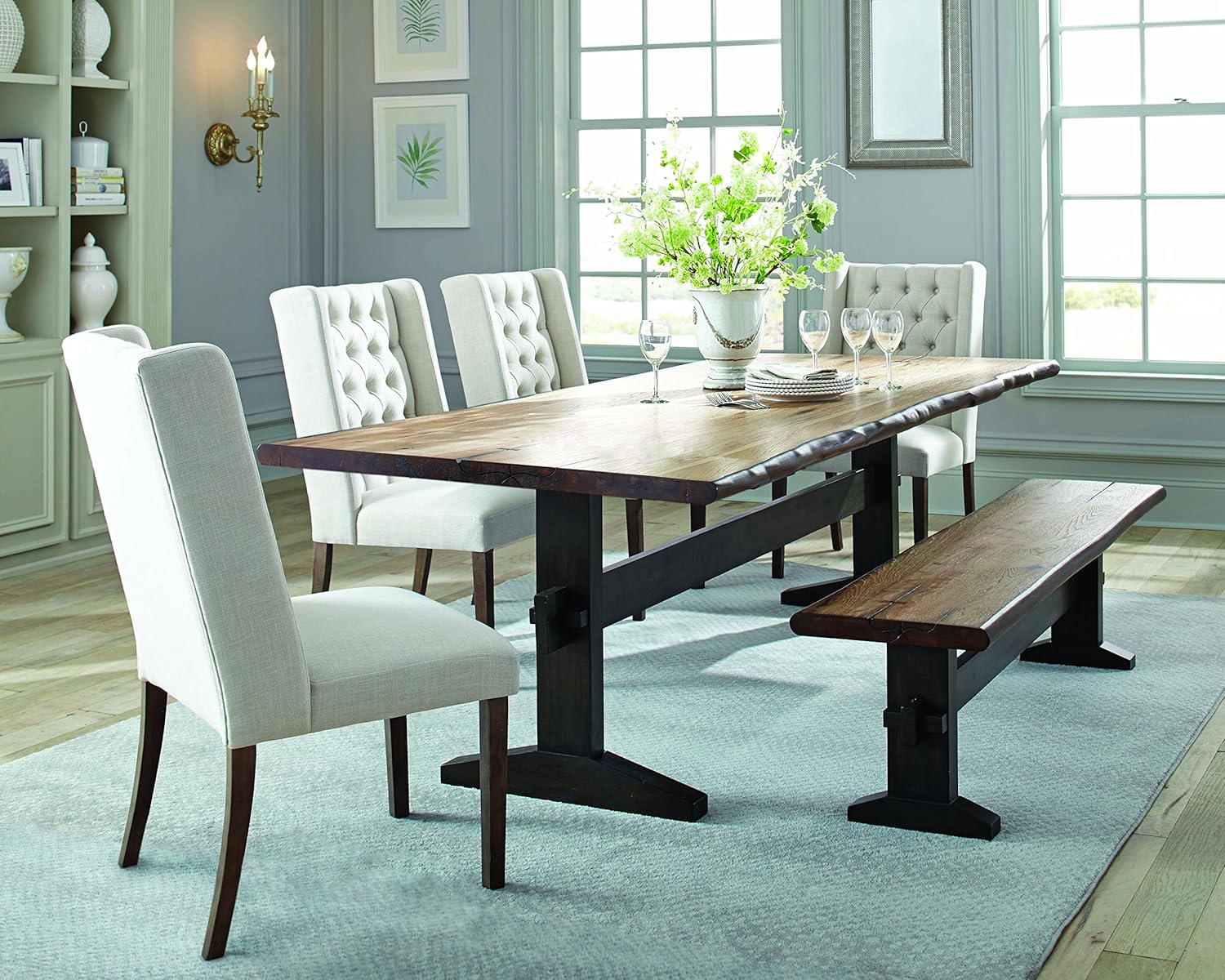Best Trestle Dining Table With Benches