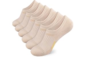 Airacker No Show Socks Womens Athletic Cushioned Low Cut Sports Running Ankle Socks for Women 6 Pairs