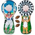 ImpiriLux Inflatable 5 Foot Tall Double Sided Football Toss Target | 3 Mini Footballs Included | Sports Game for Boys and Gils