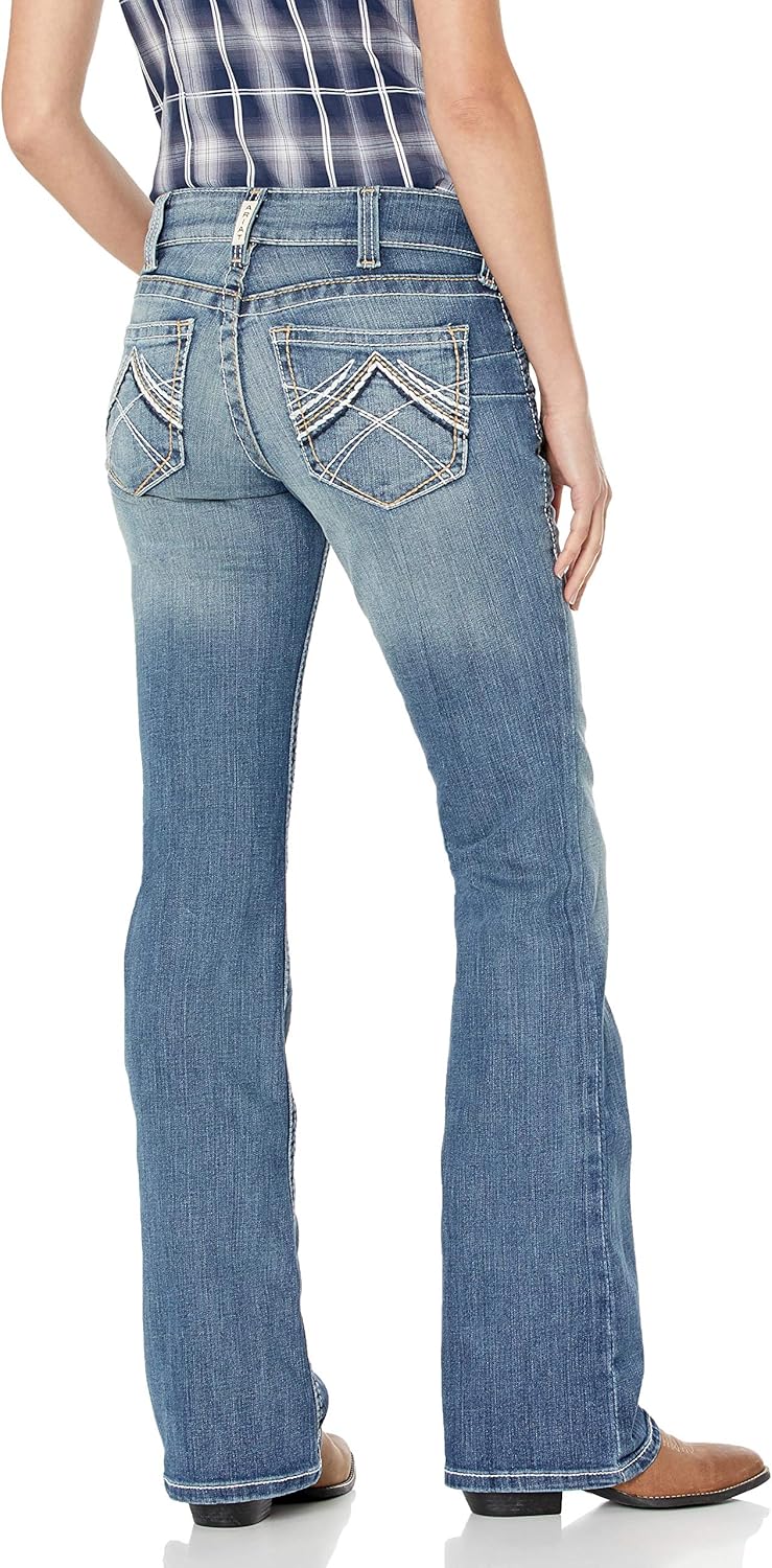 ARIAT Women's R.e.a.l. Mid Rise Bootcut Jean at  Women's Jeans store