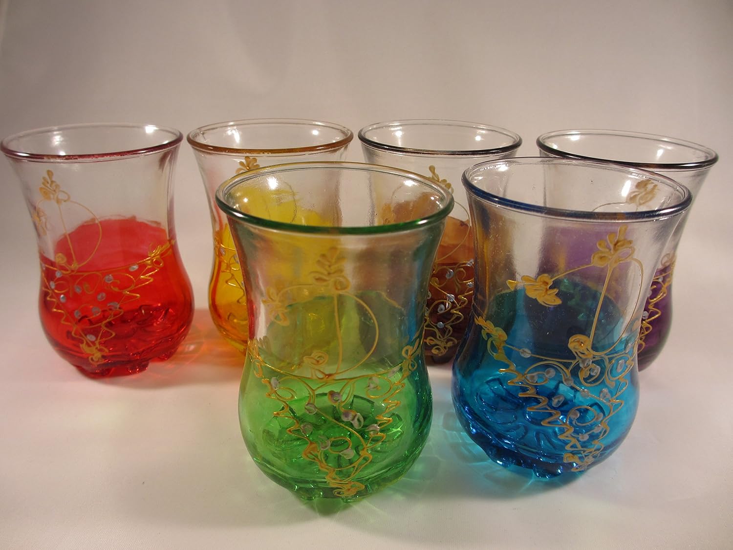 Amazon Co Jp Mint Tea Glass ミントティーグラス ラウンド型 6個セット ホーム キッチン