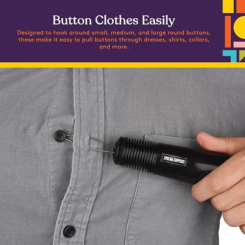 dress shirt puller Clothes Shirts Pull Hand Zipper Puller Helper Button Helper Hook R2U3 Aids Tool Kit Arthritis Aid
