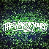 The World Is Yours Neon Sign for Wall Decor USB Power Dimmable LED Light Signs for Bedroom Game Room Mens Cave Beer Bar Wedding Birthday Empowering Party Letters Neon Light Up Sign For Office Graduation Birthday Gift for Women Man Teens