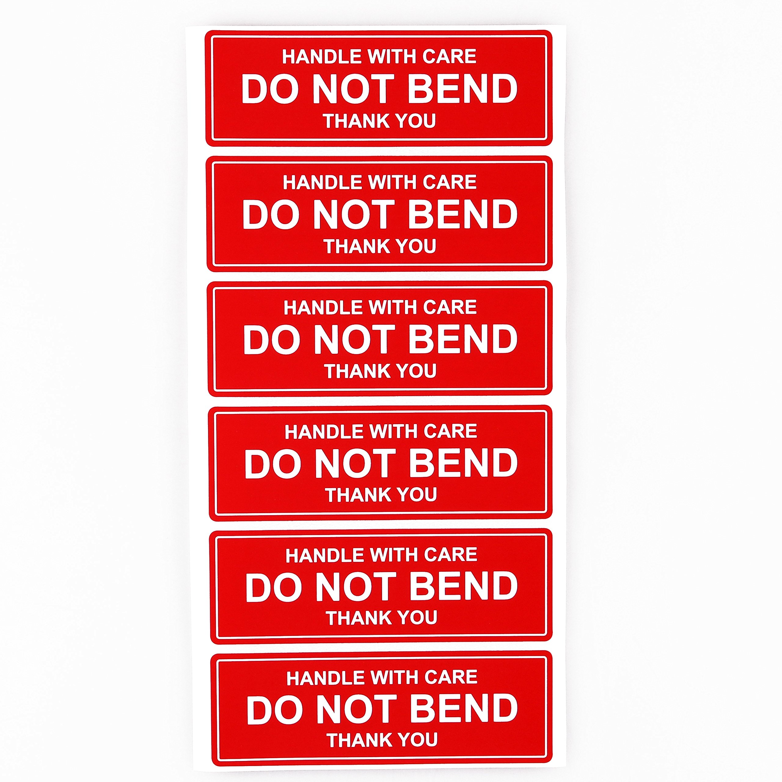Do Not Bend Shipping Sticker,100 1x3 inch Do Not Bend Sticker Office Envelopes Stamp Labels