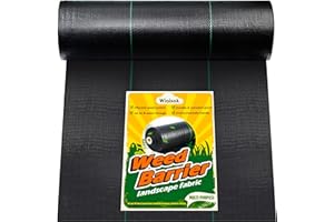 Winisok Weed Barrier Landscape Fabric Heavy Duty, 6FT x 300FT Thicken Garden Fabric Weed Mats, Durable Weeds Control Mulch Breathable Weed Cloth for Landscaping Weed Blocker Garden Bed Cover