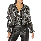 Trina Turk Womens Metallic BlouseBlouse