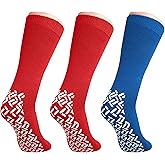NOBLES HEALTH CARE PRODUCT SOLUTIONS Pack of 3 Pairs - XXXL Wide Non-Skid Slipper Socks for People W/Swollen feet Diabetes