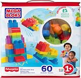 Mega Bloks Big Building Bag 60 Blocks 9 Colors 1 Storage Bag Ages 1+ view 6