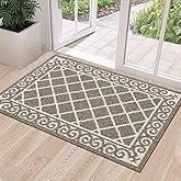 HEBE Indoor Door Mat 24''x36'' Non Slip Front Door Welcome Mats Washable Shoe Mats Dirt Trapper for Entryway Low Profile Kitchen Carpet for Entrance Hallways Entrance Mat for Dogs
