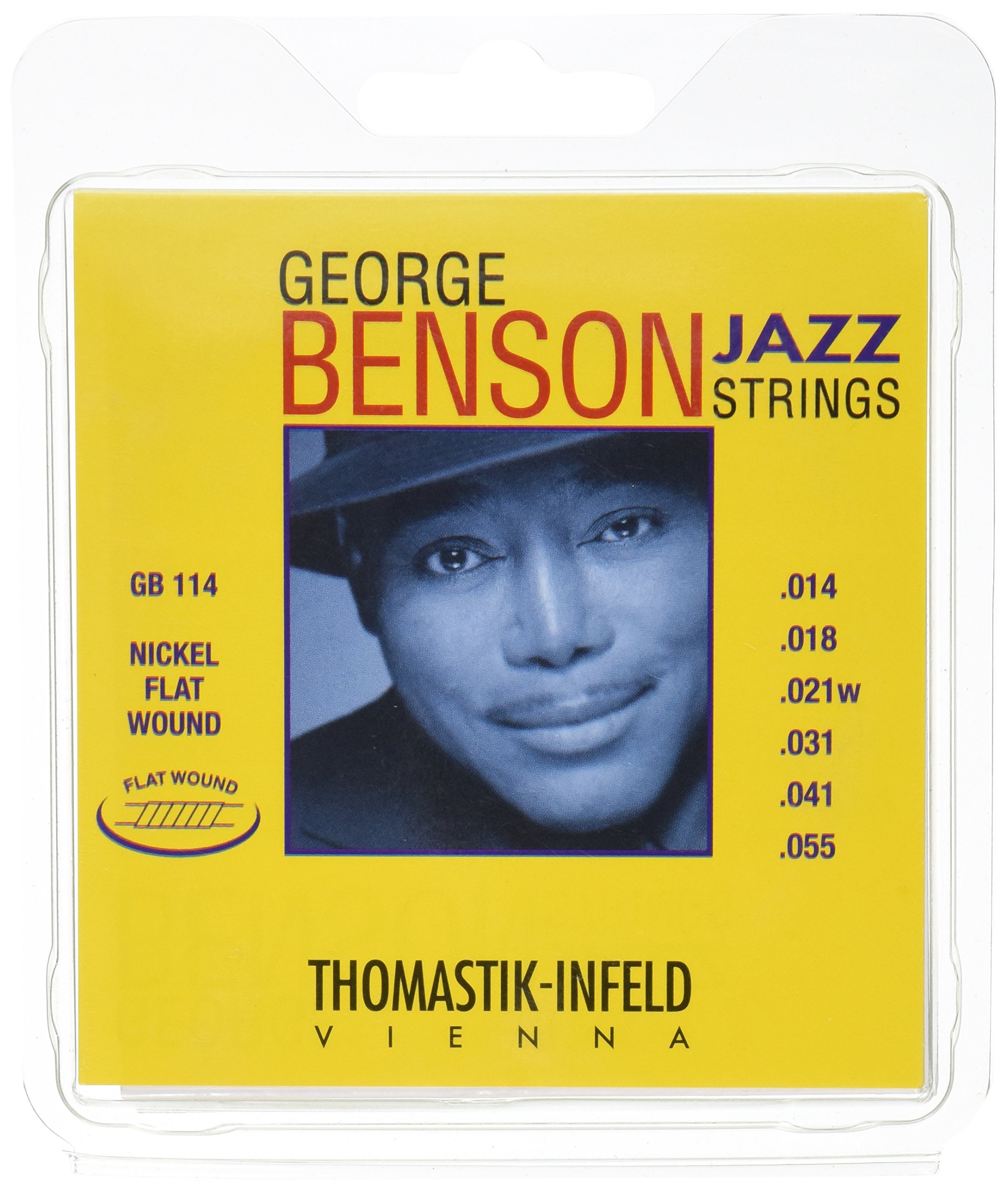Thomastik Saiten für E-Gitarre George Benson Jazz Guitar Satz GB114 Heavy Nickel flatwound .014-.055