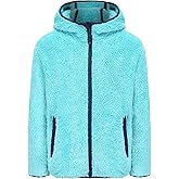 SGMWVB Girl's Jacket Kids Full Zip Ultra Soft Sherpa Fleece Hoodie Sweatshirt