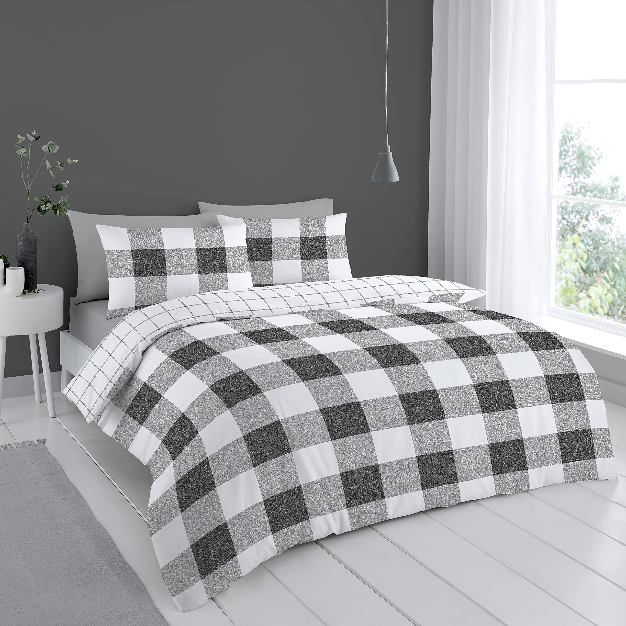 Cloudsoft, Grey, King Duvet Set