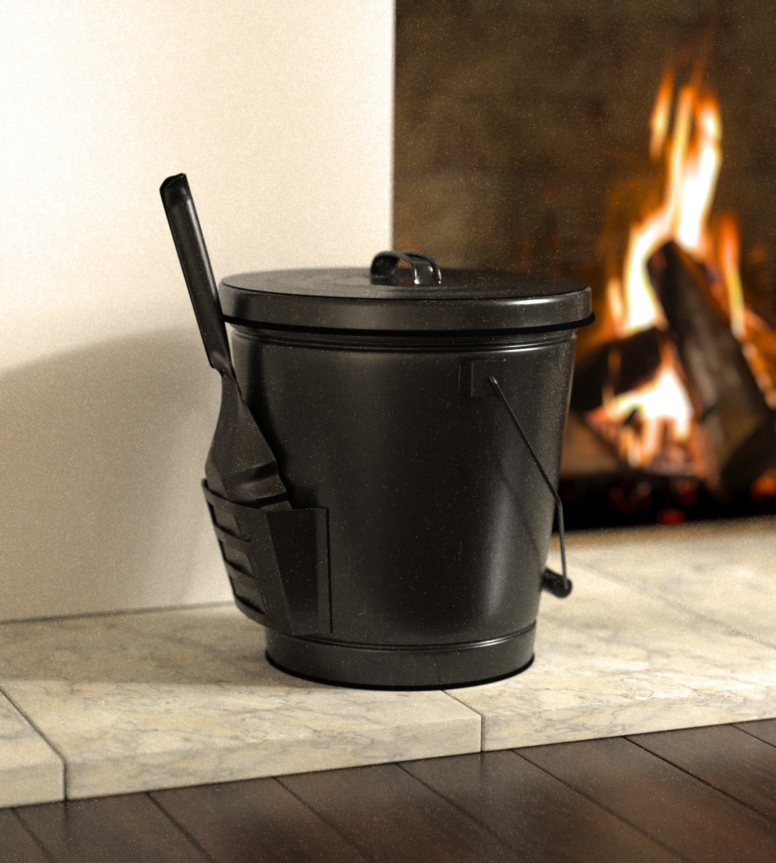 BBQ Accessories Ash Bucket With Shovel Outdoor Grill Tools Home Storage